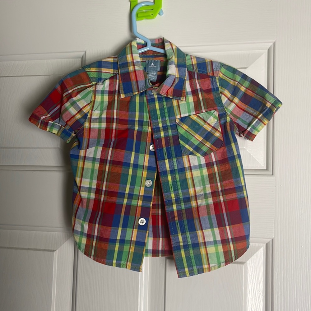 Summertime boys button up shirt